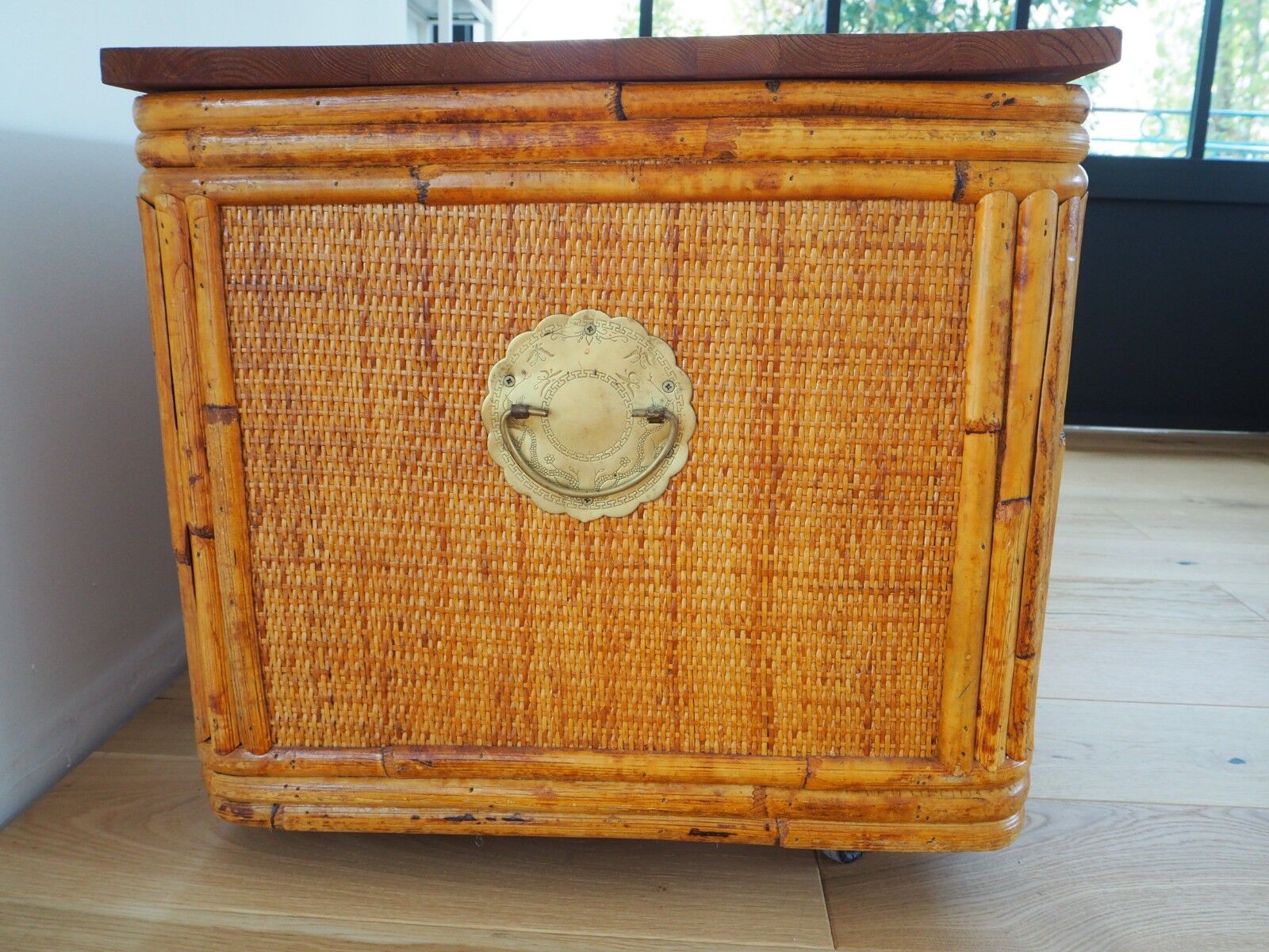 Vintage rattan chest