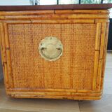 Vintage rattan chest