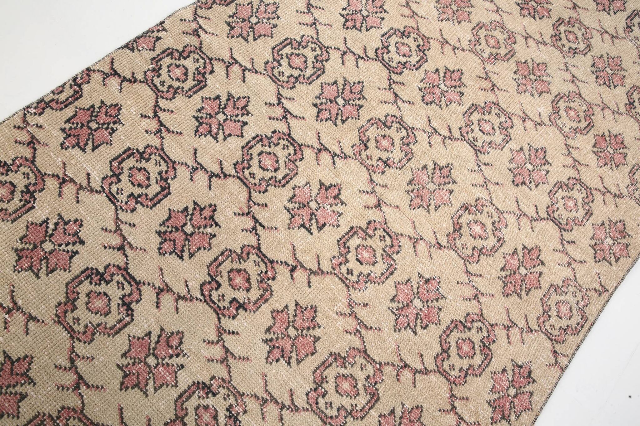 4x7 Rug For Living Room Soft Pastel Vintage Rug, 117x213Cm SK 3456