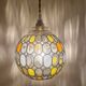 Vintage globe with stained glass effect
