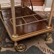 Servant table in gilded metal and mahogany mid-twentieth century