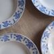 Set 6 assiettes creuses Dux bleues Boch 1960