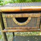 Bamboo and rattan console dressing table