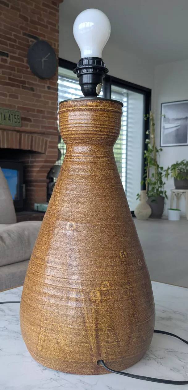 Accolay lamp in pierced ceramic – 1950s – signed – 50 cm.