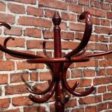 Wooden parrot coat rack