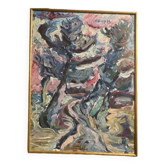 Oil on canvas signed C. Douard, 1969