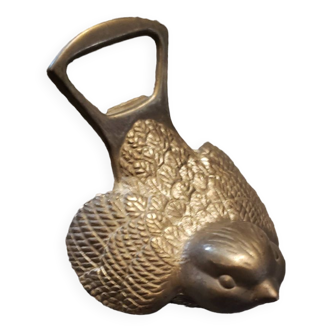 Decorative silver bird bottle opener