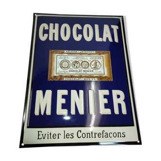 Plaque émaillée chocolat Menier