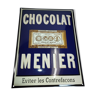 Plaque émaillée chocolat Menier