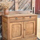 Buffet ancien en chêne massif brut 2 tiroirs - esprit campagne chic