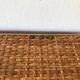 Vintage rattan cane bench chest