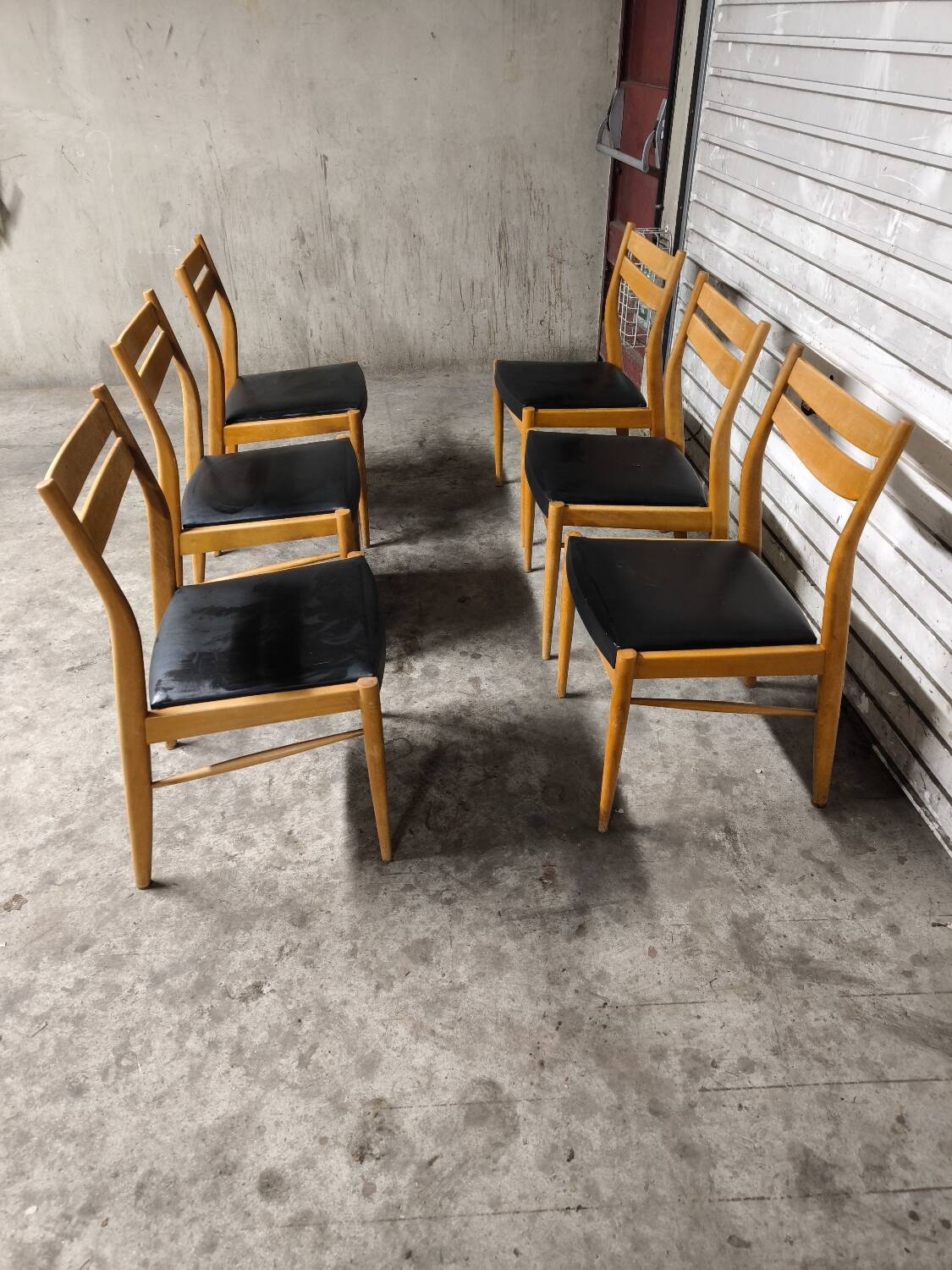 6 chaises scandinave vintage