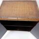 Vintage rattan and leather sideboard - 2 doors - ball feet chest