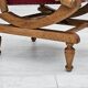 Chaise à bascule danoise à dossier haut, bois de chêne, laine d'ameublement, état d'origine.