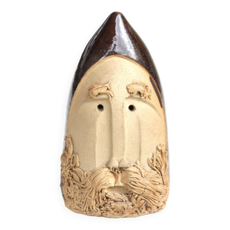 Waldron pottery ceramic Viking head piggy bank, Made in England