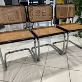Set of 3 Cesca B32 chairs by Marcel Breuer, 1984.