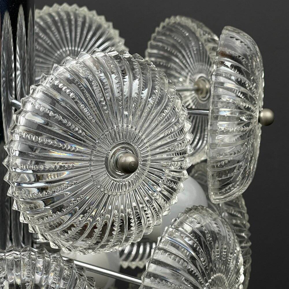 Vintage crystal chandelier Dandelion, Italy, 1960s