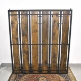Porte-manteau vintage en métal et bois avec étagère à chapeaux, années 1970