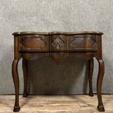 Rare lyonnaise game console from the louis xv period with crossbow facade circa 1750