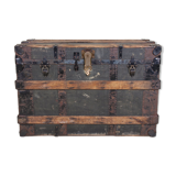 Wood and metal chest from the beginning of the twentieth