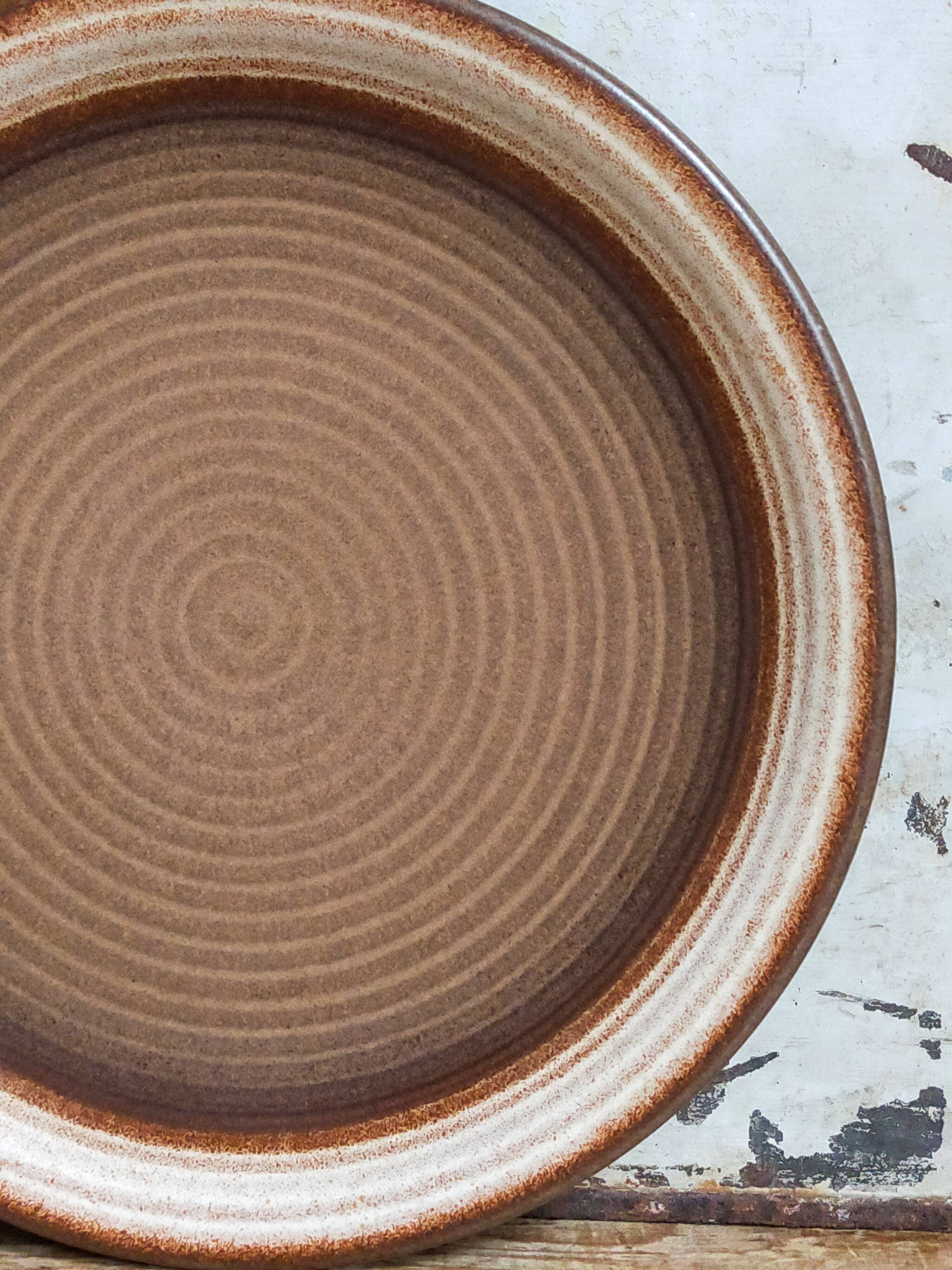 Six original vintage gerzit west germany stoneware plates