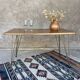 Petite table basse vintage en Formica - pieds Eiffel