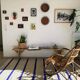 Old restored wooden farm bench