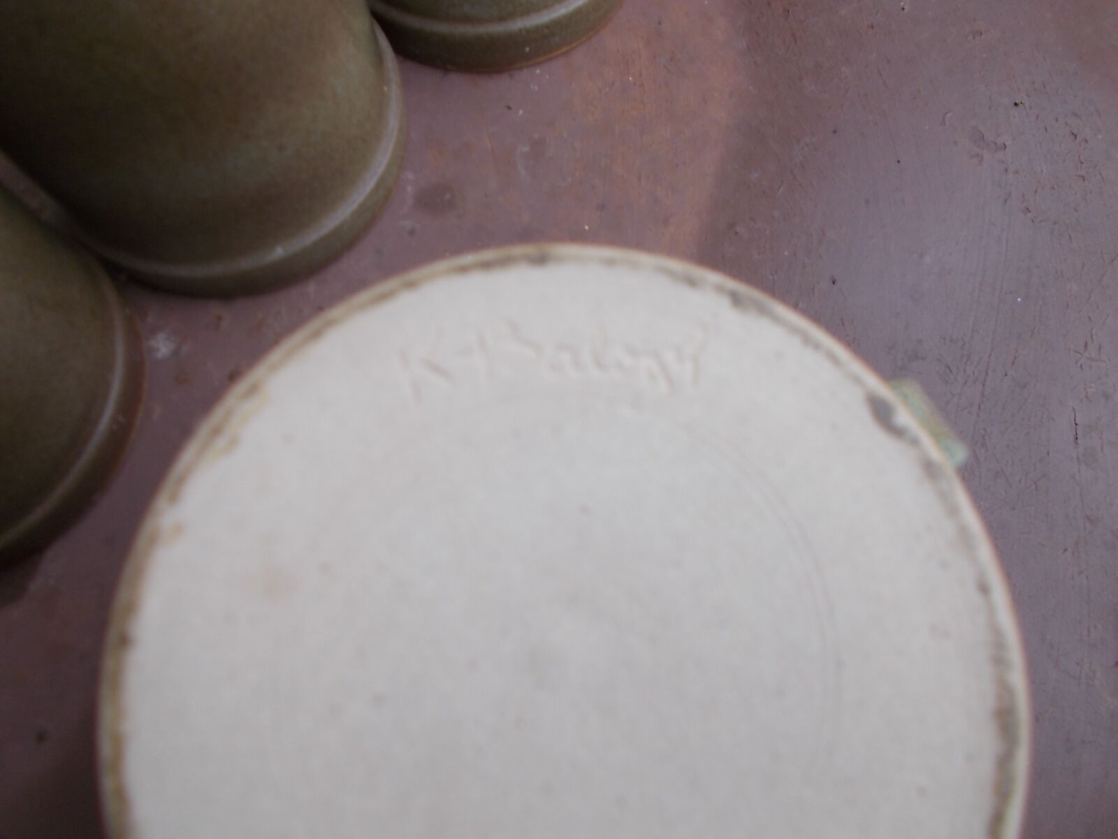Lot of 5 stoneware mugs from Dreux K. Balogh