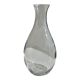 Oval glass vase and tight neck H:23,5cm