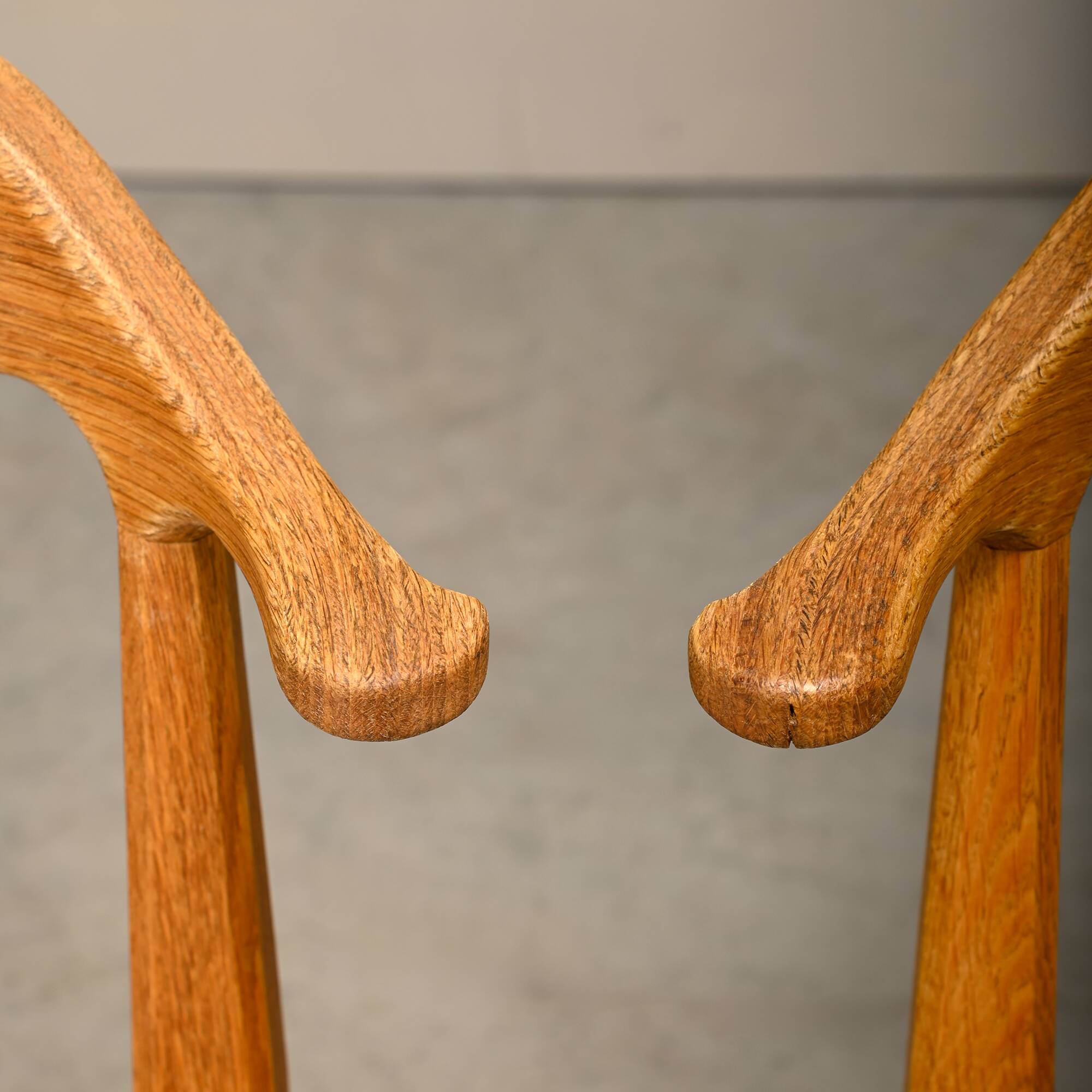 Henning Kjærnulf dining chairs set in Oak and Sheepskin, Denmark, 1960s