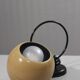 Vintage wall lamp design Eyeball metal beige & black 1970s