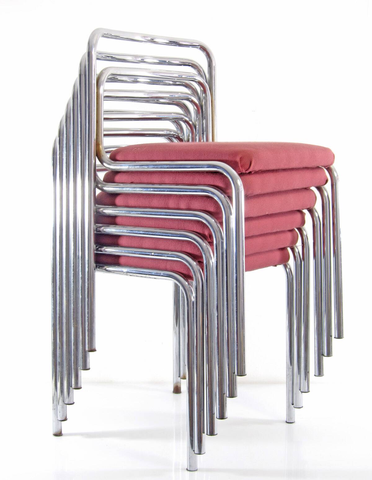 Seventies chrome vintage dining chairs