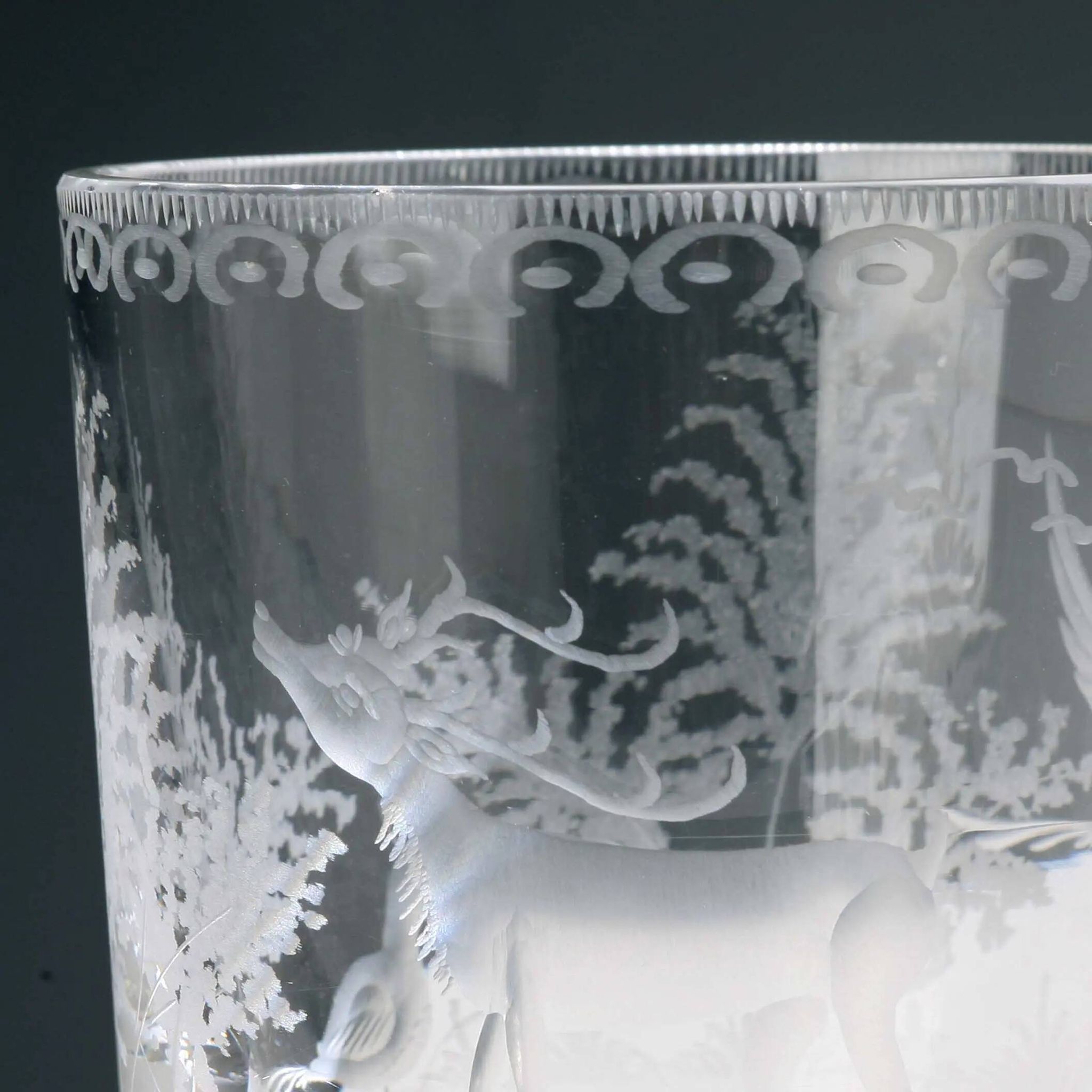 Vintage Val Saint Lambert crystal ice bucket, Belgium, 1930s-40s.