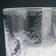 Vintage Val Saint Lambert crystal ice bucket, Belgium, 1930s-40s.
