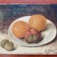Old painting: fruit plate