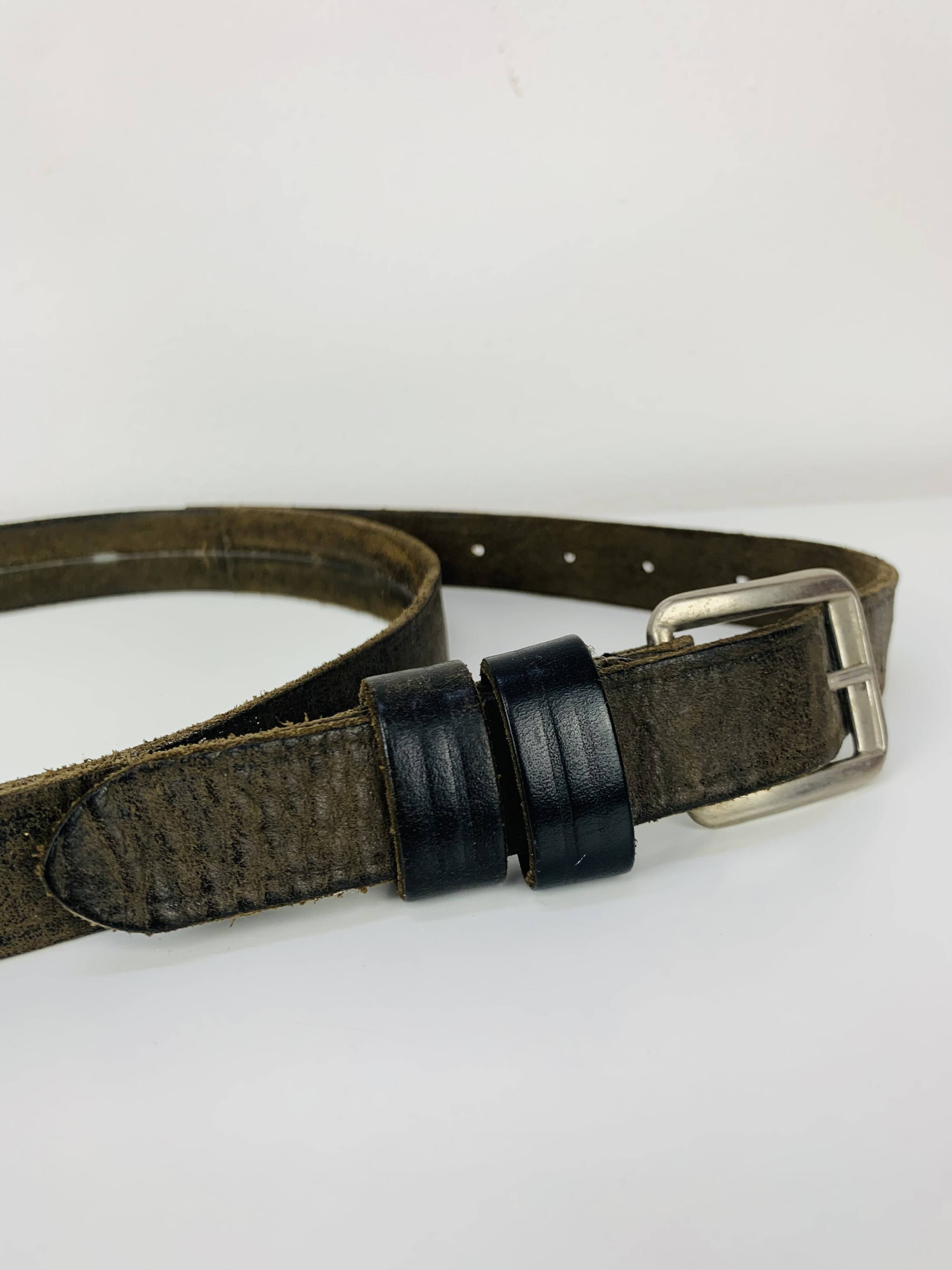 Miroir cerclage cuir artisanal