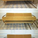 Sofa bed daybed Scandinavian years 50 / 60 color gold