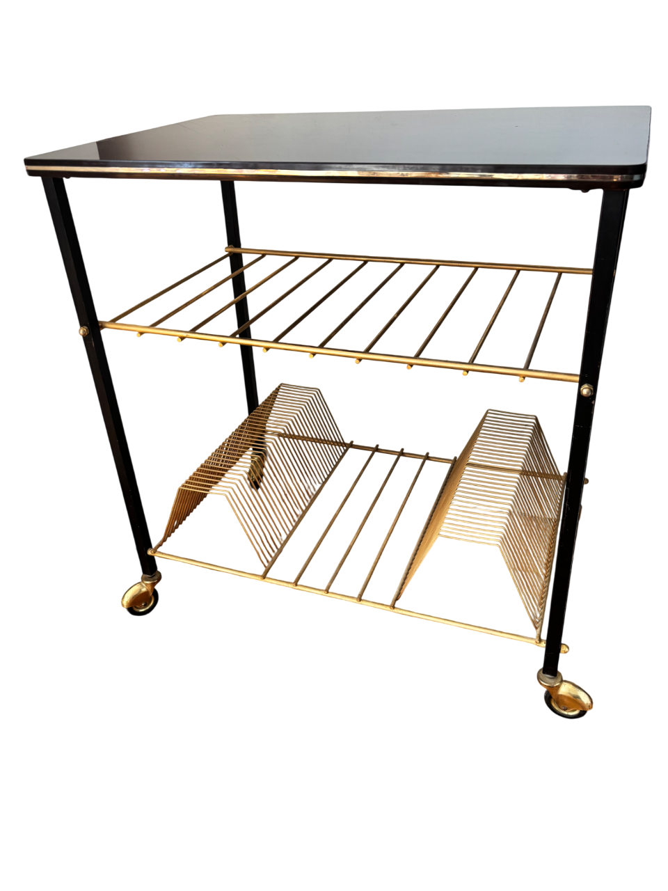 Table for turntable and vinyl records 1960