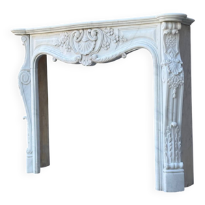 Cheminée De Style Louis - marbre carrare