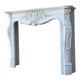 Louis XV Style Fireplace in Carrara Marble Circa 1980