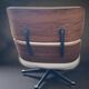 Charles and Ray Eames & Mobilier International - White leather lounge chair and rosewood
