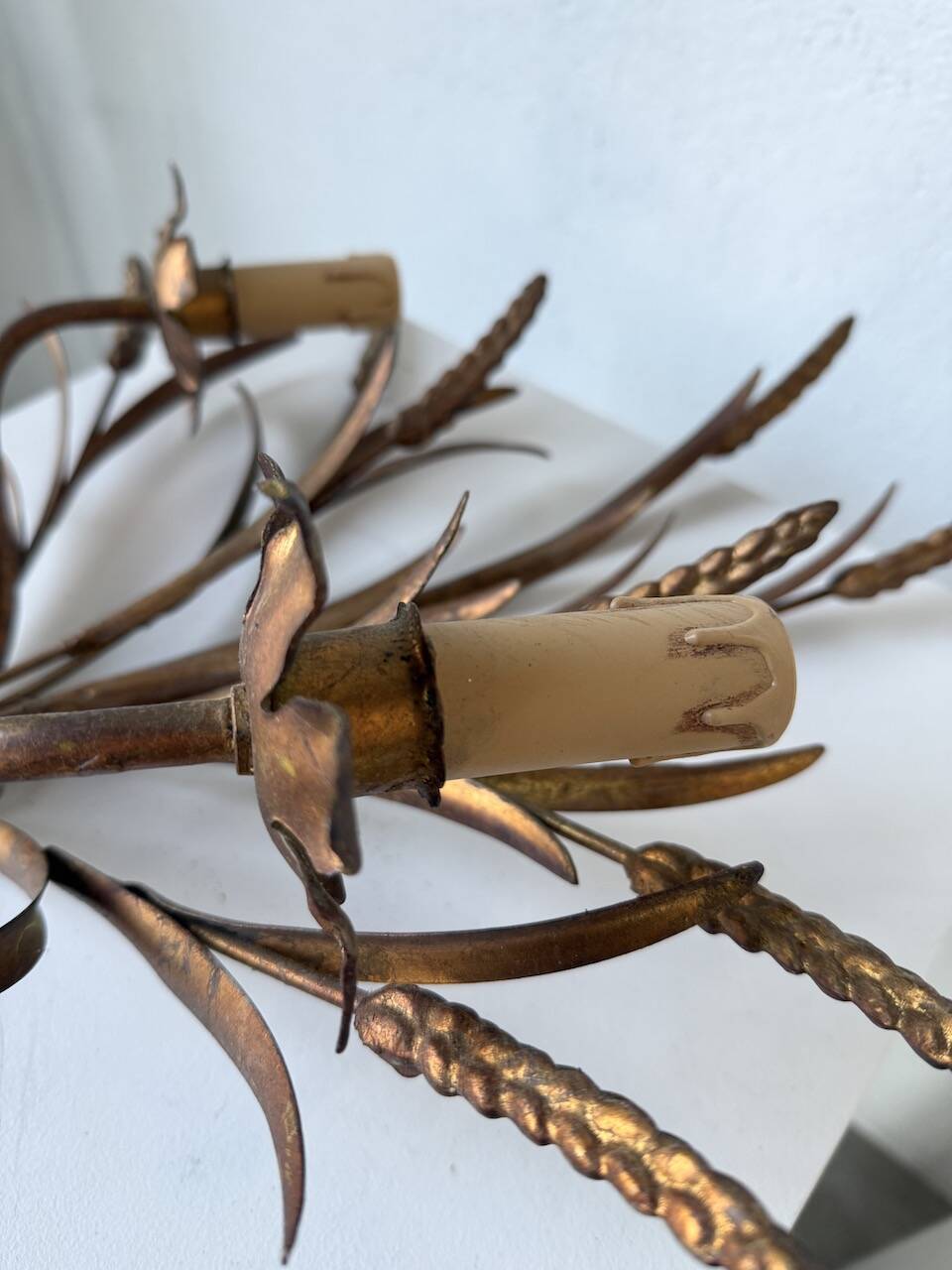 “Ear” wall light in gilded brass