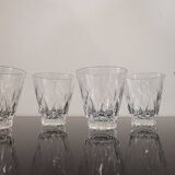 6 verres à porto en cristal ciselé vintage