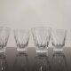 6 vintage chiseled crystal port glasses
