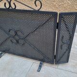 3-leaf iron fireplace screen