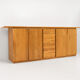 Solid Elm & Brass Sideboard by Romanutti, Italy, 1970s