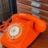 Vintage orange dial phone