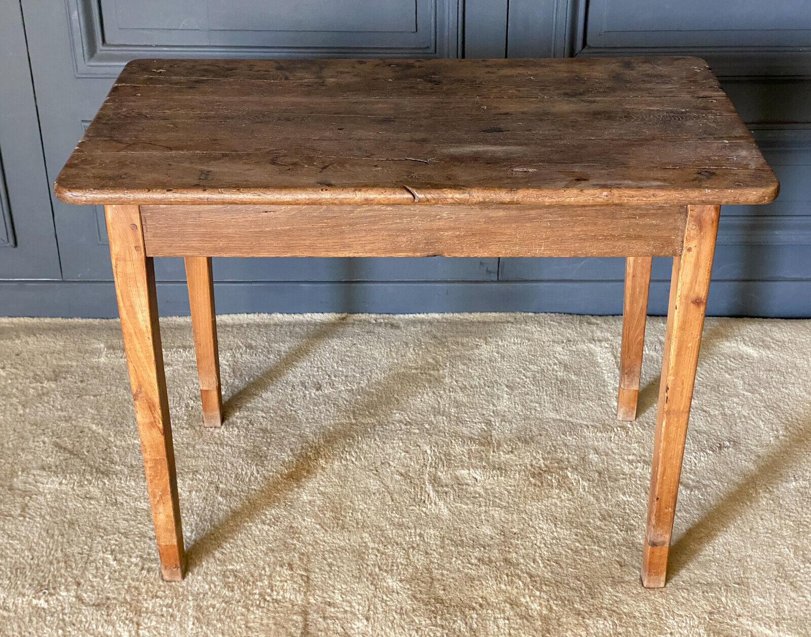 Oak farmhouse table Late nineteenth original patina