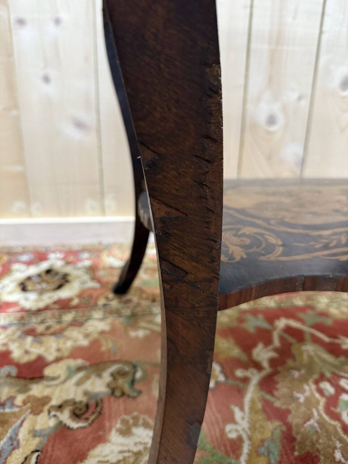 Louis XV style side table in marquetry