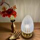 Vintage art deco globe table lamp in milky glass